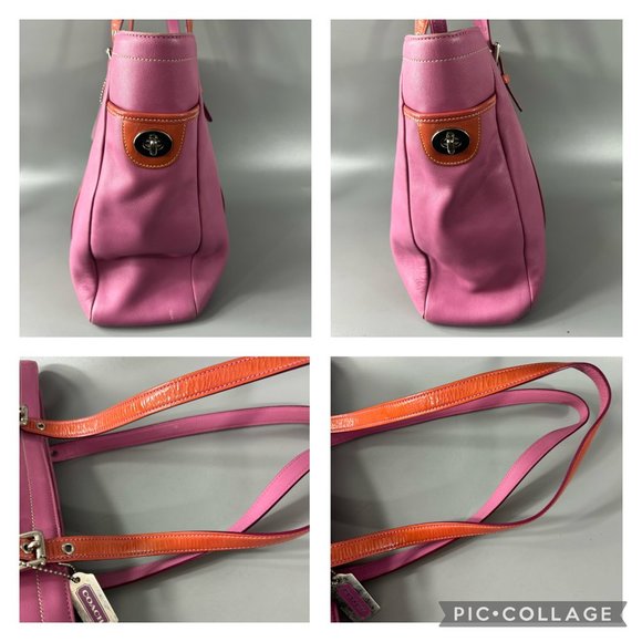 Coach #5787 Pink Leather Large Tote Bag - Picture 11 of 13